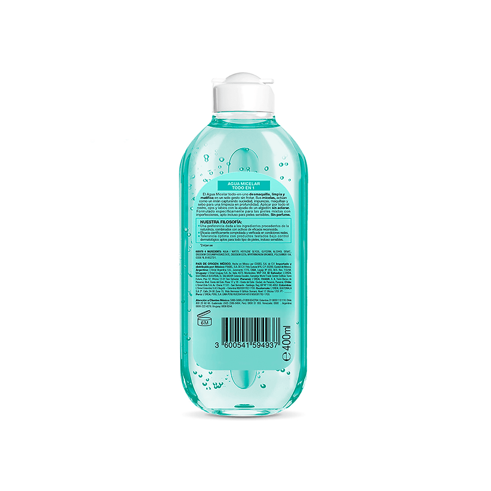 Agua Micelar Garnier Skin Active Todo en 1 x 100 ml - farmaciasdelpueblo