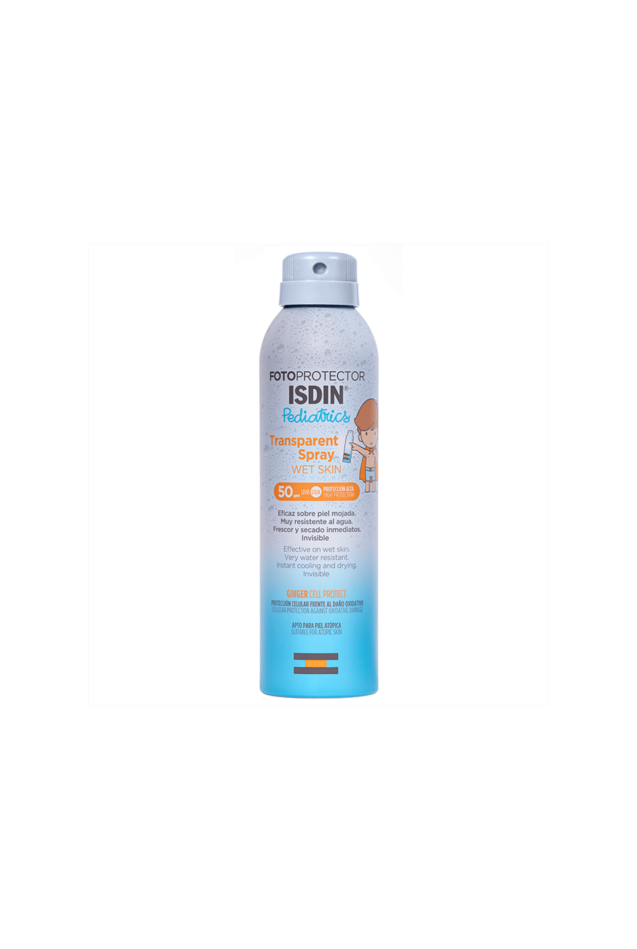 Isdin-Fotoprotector Niños Wet Skin Spray Transparente Fps 50 x 250 ml-8429420188020