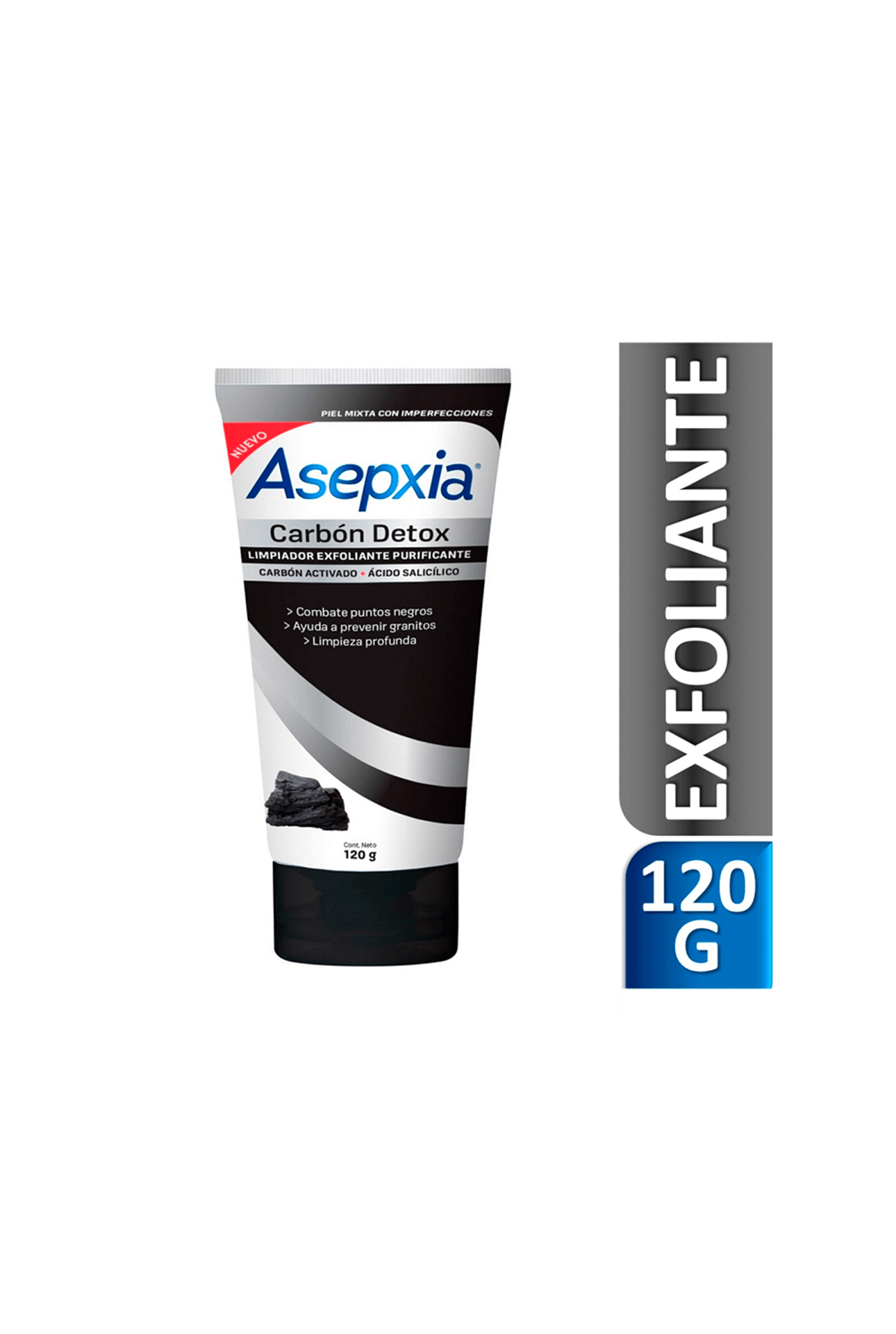 Asepxia-55908_Asepxia-Limpiador-Exfoliante-Carbon-Detox-x-120-gr_img1-7798140259435