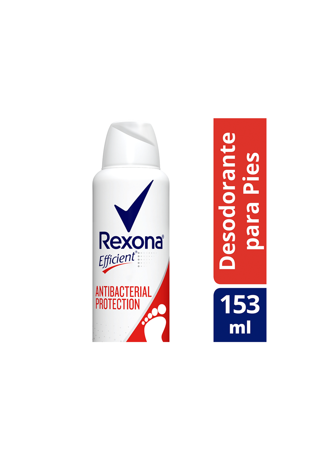 Desodorante en Aerosol para Pies Rexona Efficient Antibacterial 153 ml