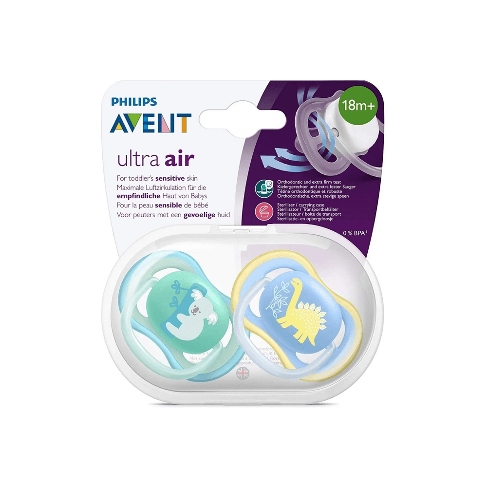 Chupetes Avent Ultra Air Liso Nena 6-18 Meses x 2 Unid