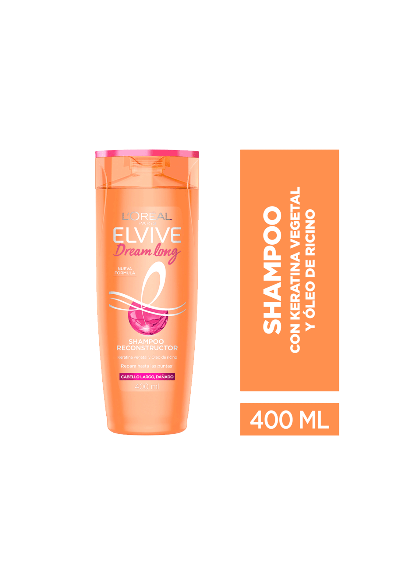 Shampoo Dream Long Elvive L´Oréal Paris x 400 ml - farmaciasdelpueblo