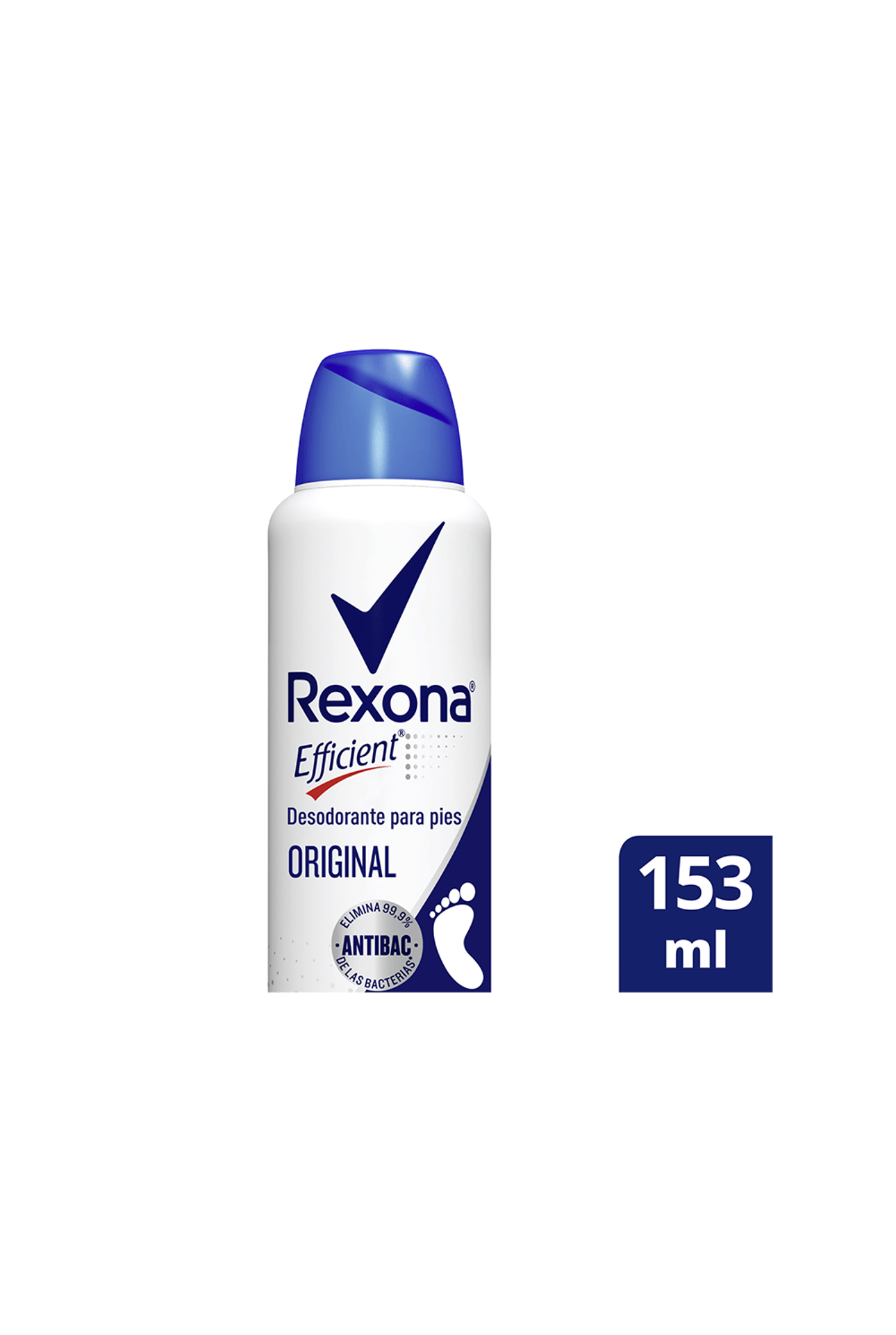 Desodorante en Aerosol para Pies Rexona Efficient Antibacterial 153 ml
