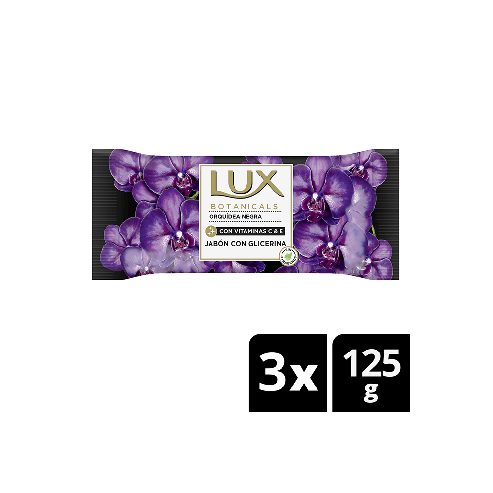 Jabón en Barra Lux Orquidea Negra 3 x125 gr - farmaciasdelpueblo