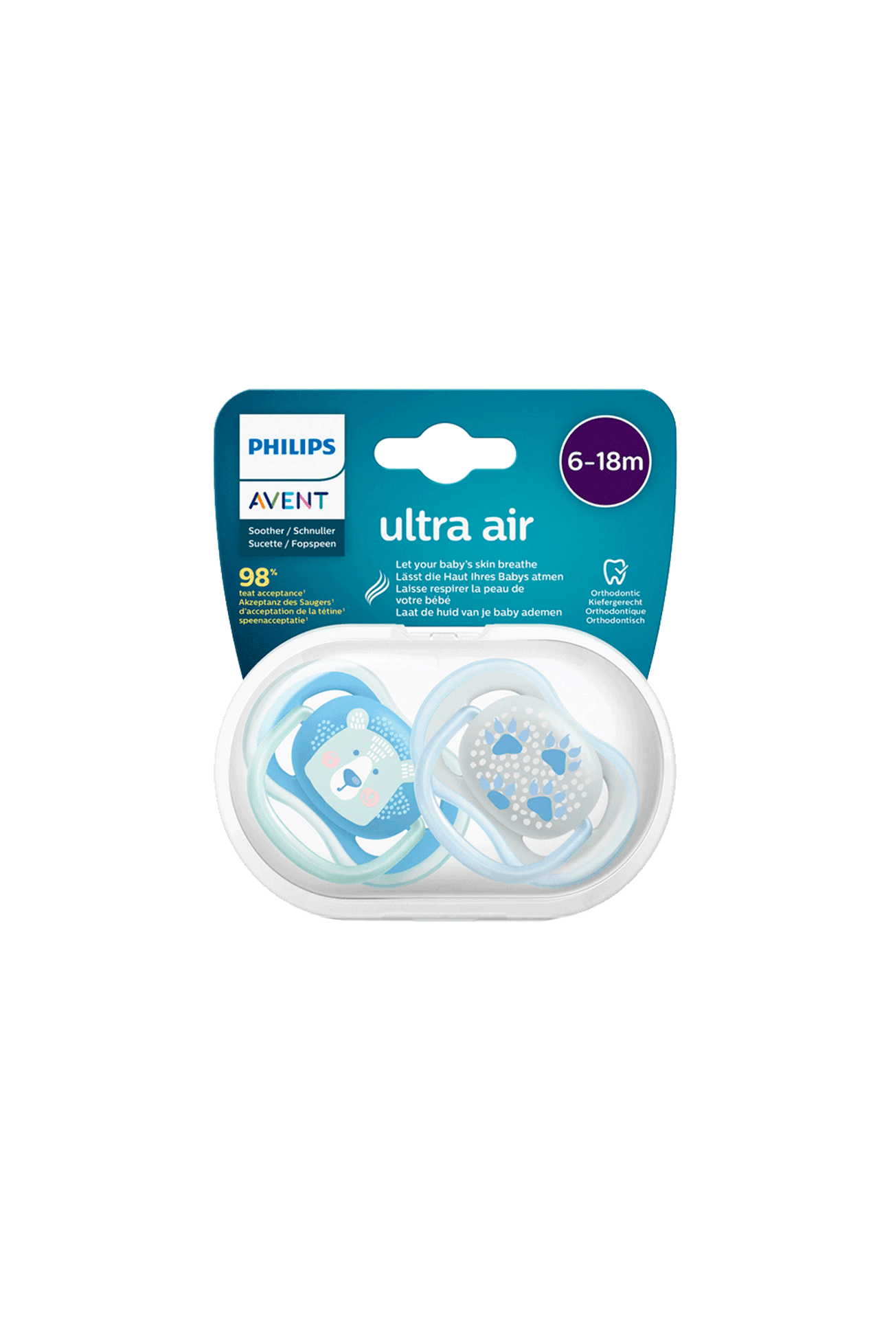 Philips Avent Ultra Air Night - Chupete para bebé de 6 a 18 meses