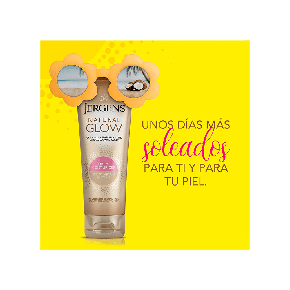 Humectante Jergens Natural Glow Tono Normal a Medio farmaciasdelpueblo