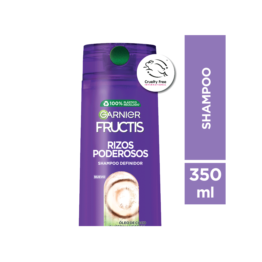 Shampoo Fructis Garnier Rizos Poderosos x 350 ml farmaciasdelpueblo