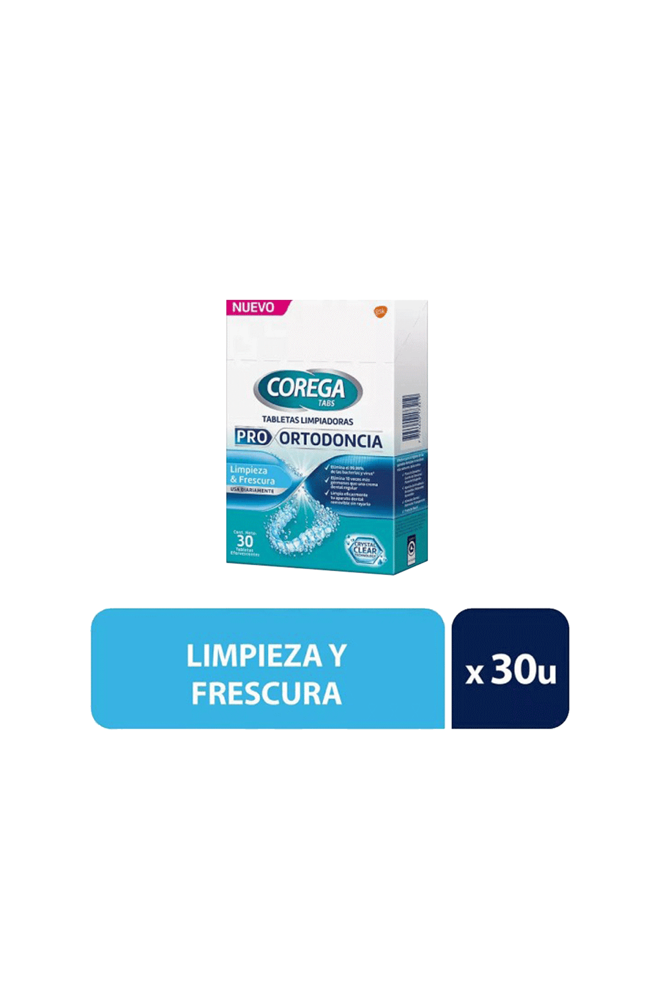 Tabs Corega Pro Ortodoncia x 30un - farmaciasdelpueblo