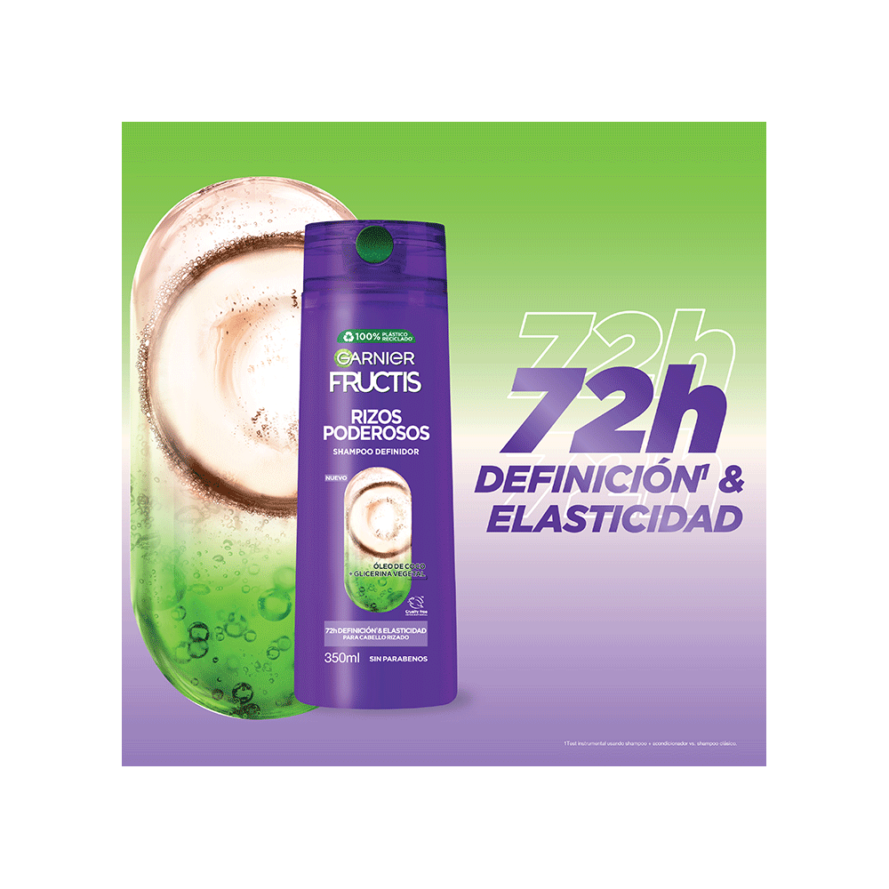 Shampoo Fructis Garnier Rizos Poderosos x 350 ml farmaciasdelpueblo
